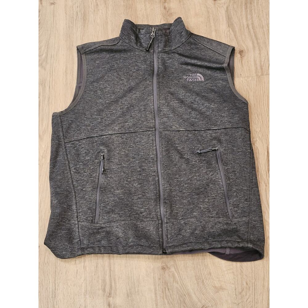 The North Face Apex Canyon Vest Mens Medium Gray Softshell Full Zip